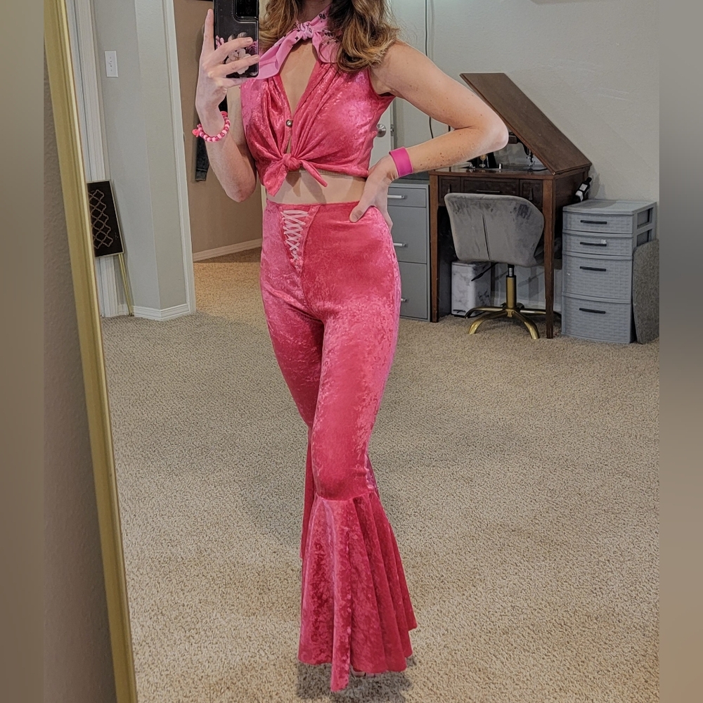 Custom suede Cowboy Barbie costume size 0